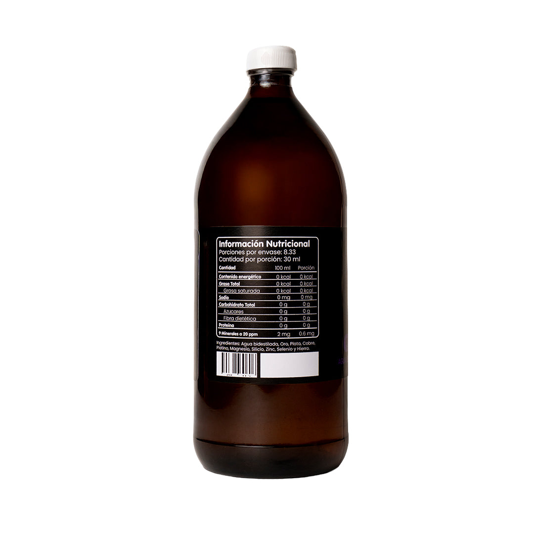 Agua de la Nube con Nanopartículas de 9 Minerales 20ppm (1000 mL/ 34 fl oz)