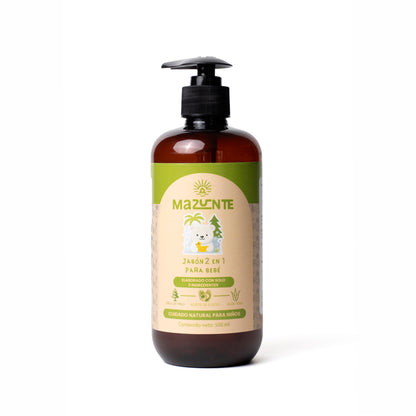 Mazunte – Jabón y Shampoo 2 en 1 para Bebé | 500 ml