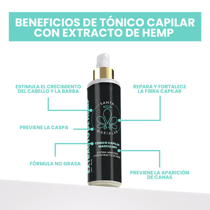 Tónico Capilar con Extracto de Hemp para Hombre (500 mg) - 125 ml