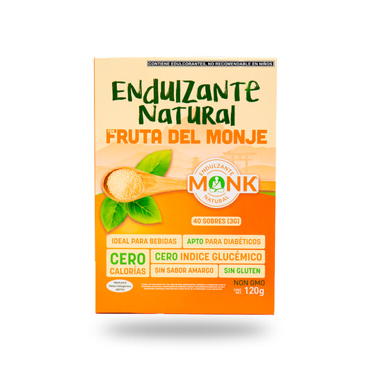 Sobrecitos de Monk®: Endulzante Natural de Fruta del Monje (40 sobres de 3 g)