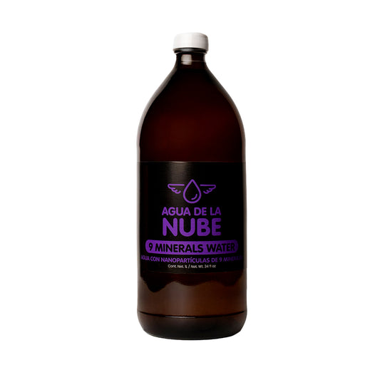 Agua de la Nube con Nanopartículas de 9 Minerales 20ppm (1000 mL/ 34 fl oz)