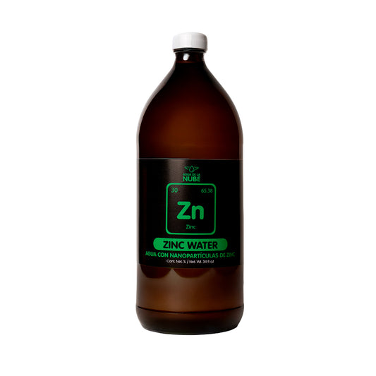 Agua de la Nube con Nanopartículas de Zinc Zn 20ppm (1000 mL/ 34 fl oz)