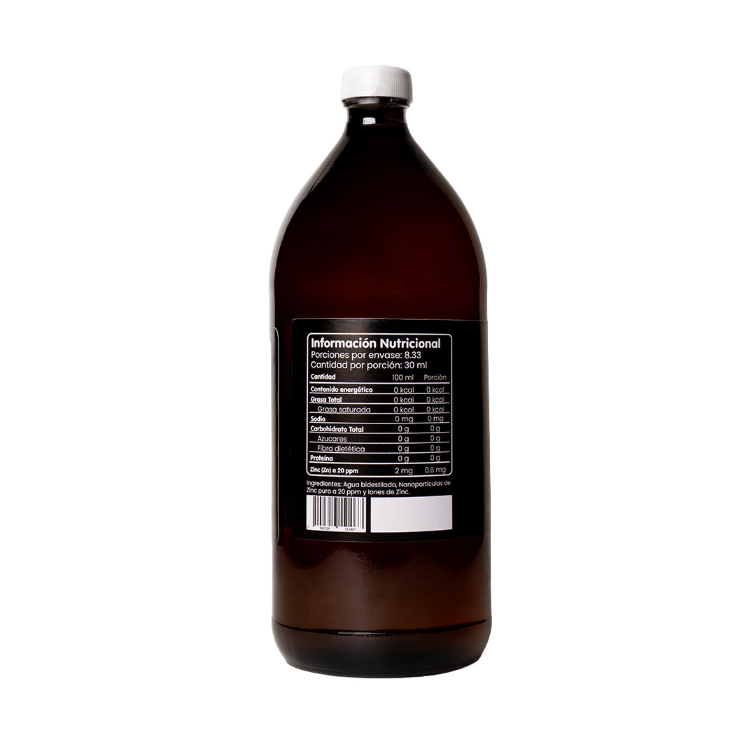 Agua de la Nube con Nanopartículas de Zinc Zn 20ppm (1000 mL/ 34 fl oz)