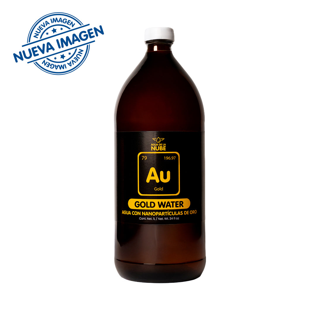 Agua de la Nube con Nanopartículas de Oro 20 ppm (1000 mL/ 34 fl oz)